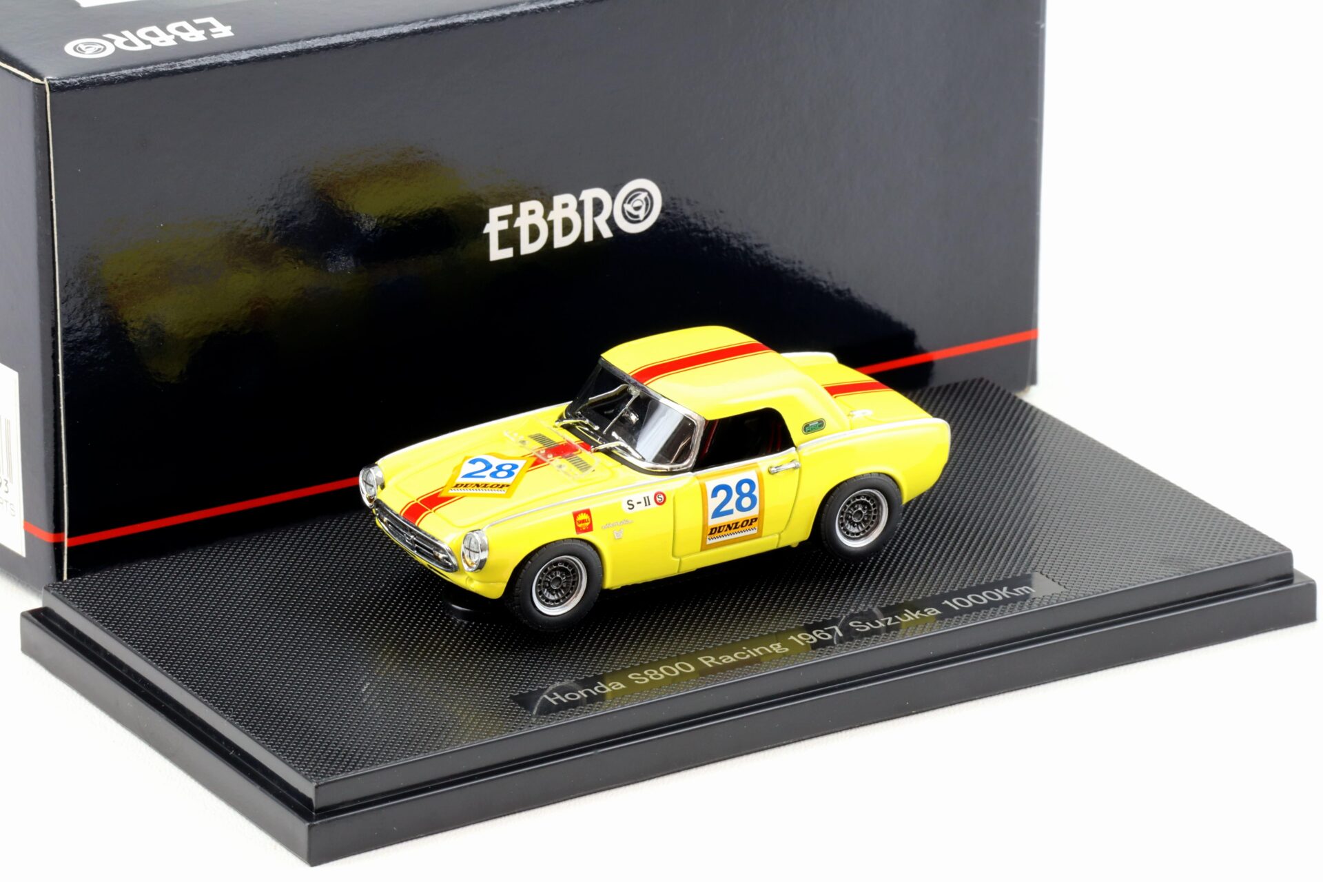 1:43 Ebbro Honda S800 Racing 1967 Suzuka 1000km #28 yellow