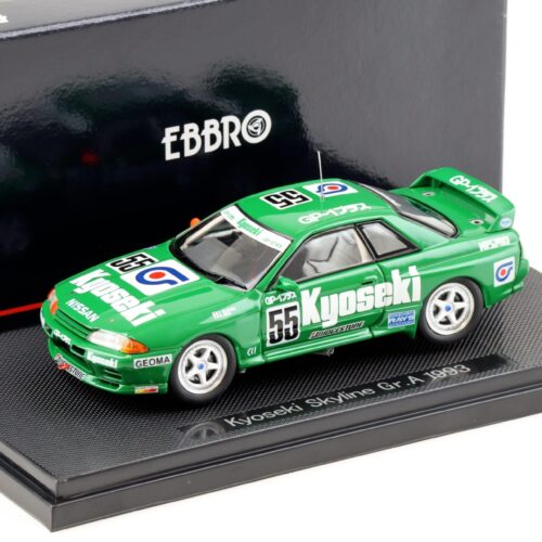 1:43 Ebbro Nissan Skyline R32 Kyoseki Gr.A 1993 Suzuki/Iida #55 green