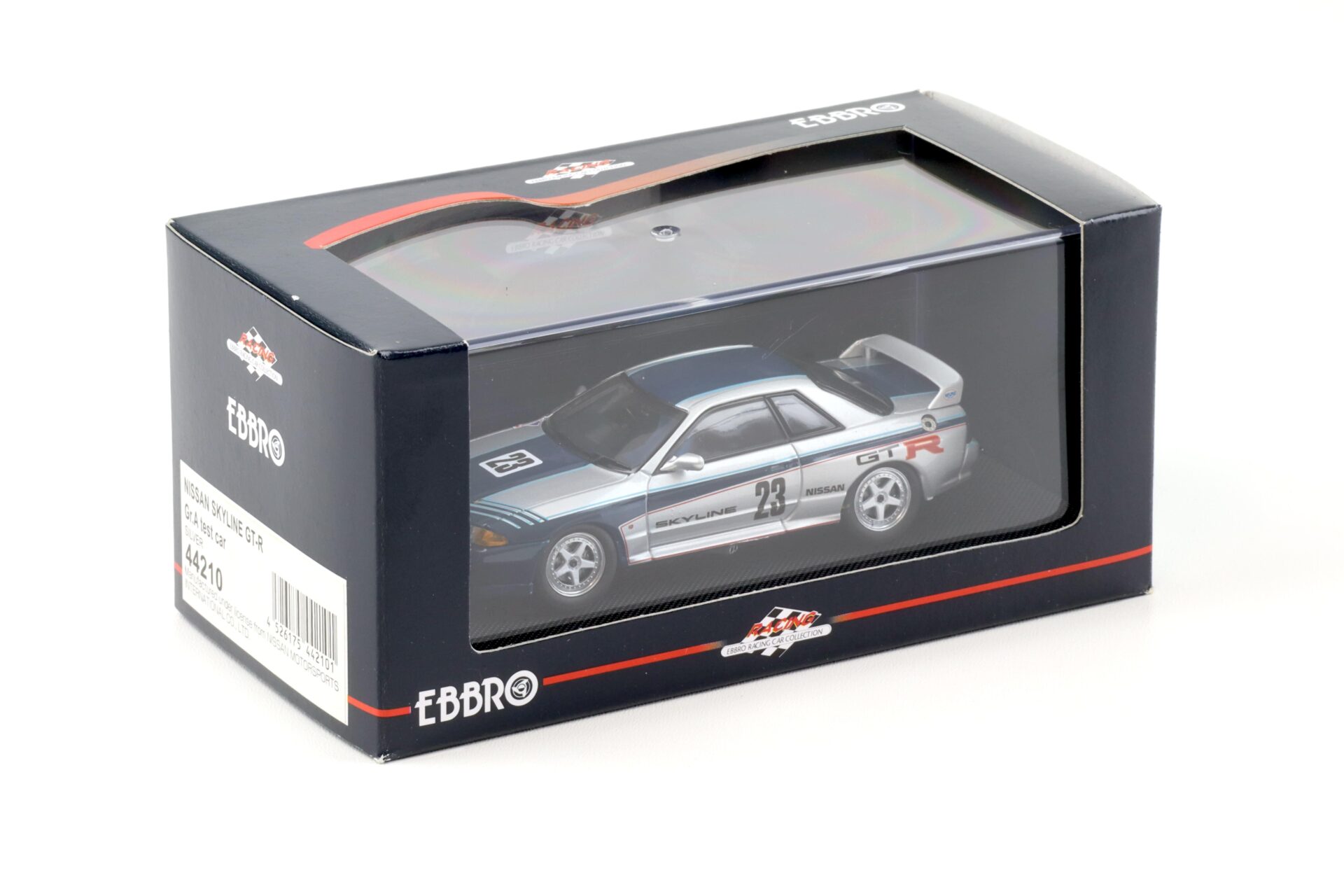 1:43 Ebbro Nissan Skyline GT-R R32 Gr.A Test Car #23 silver