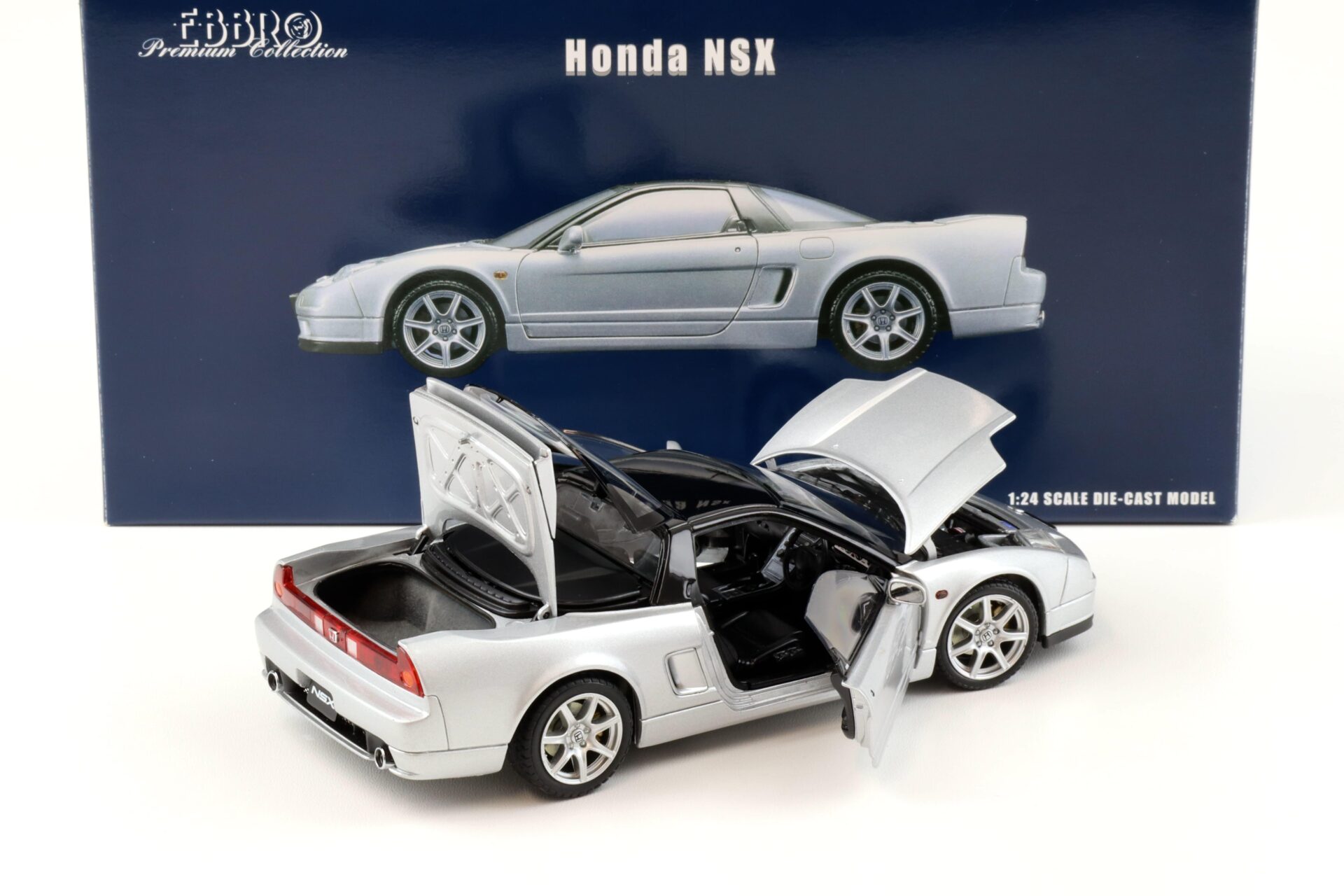 1:24 Ebbro Premium Honda NSX Facelift silver 2001