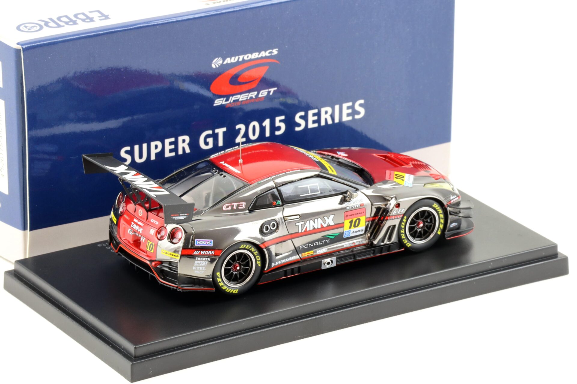 1:43 Ebbro Nissan GT-R R35 Super GT300 Rd.2 Fuji Winner 2015 GAINER TANAX #10