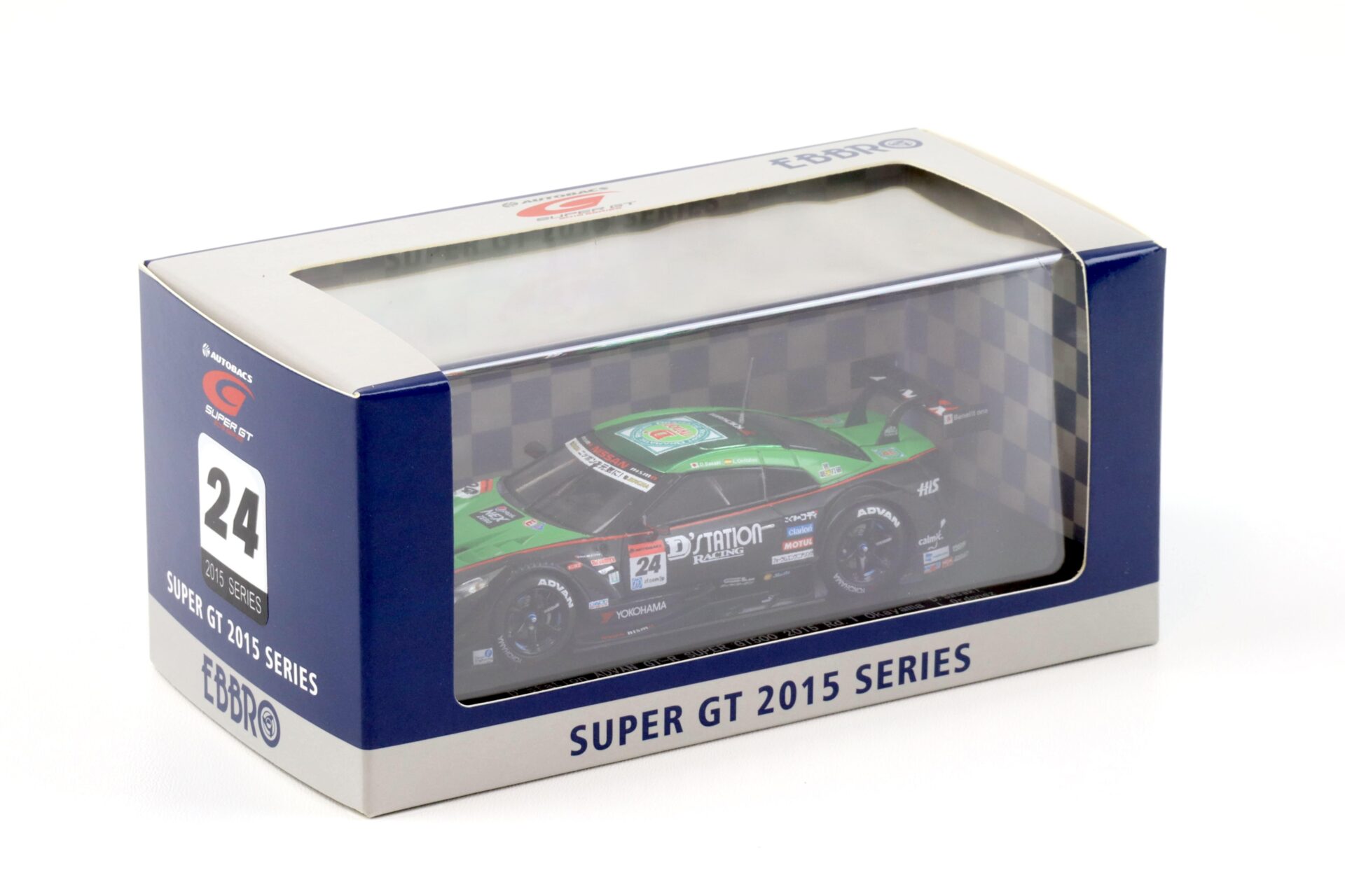 1:43 Ebbro Nissan GT-R Super GT500 Rd.1 Okayama 2015 DÂ´station ADVAN #24