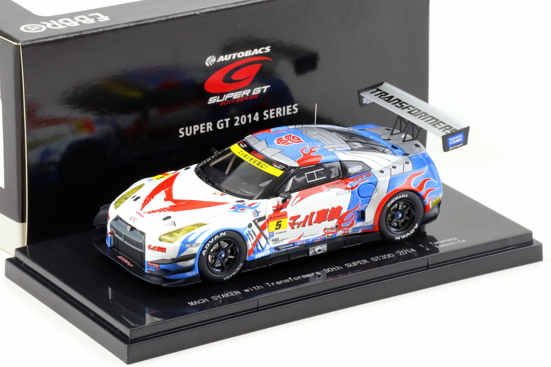 1:43 Ebbro Nissan GT-R R35 Super GT300 MACH SYAKEN 2014 with Transformers
