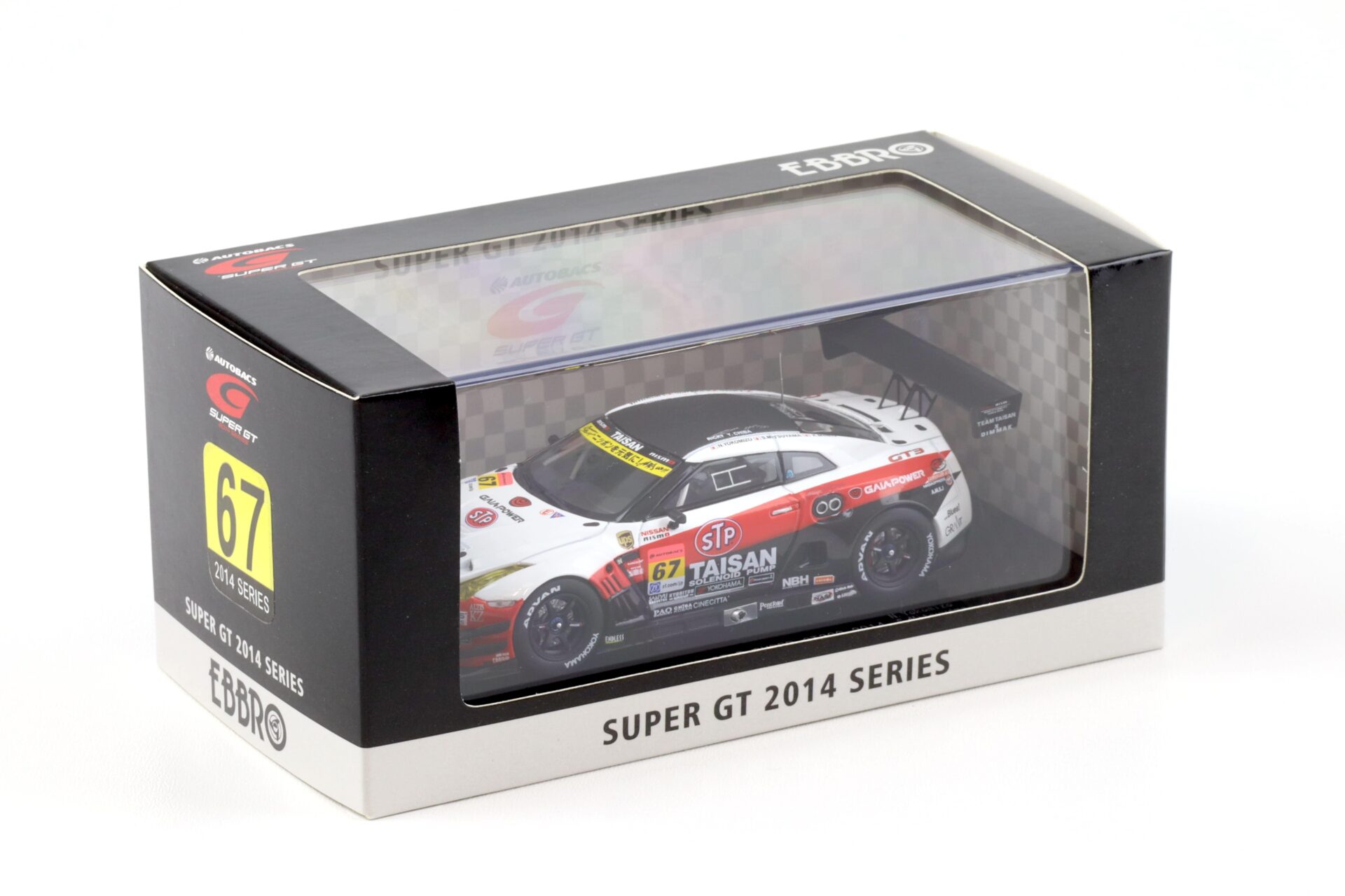 1:43 Ebbro Nissan GT-R R35 Super GT300 STP TAISAN GAIA POWER 2014 #67
