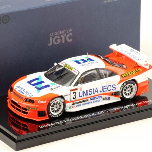 1:43 Ebbro Nissan Skyline R33 UNISIA JECS Skyline #3 JGTC 1998 HDF white/orange