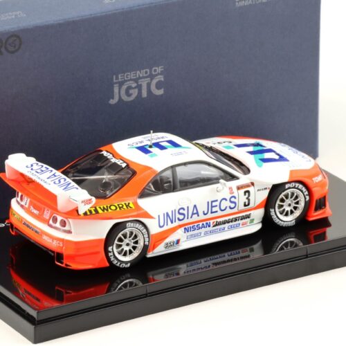 1:43 Ebbro Nissan Skyline R33 UNISIA JECS Skyline #3 JGTC 1998 HDF white/orange