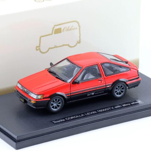 1:43 Ebbro Toyota Corolla Levin 1600 GTV with alloy wheel red/black