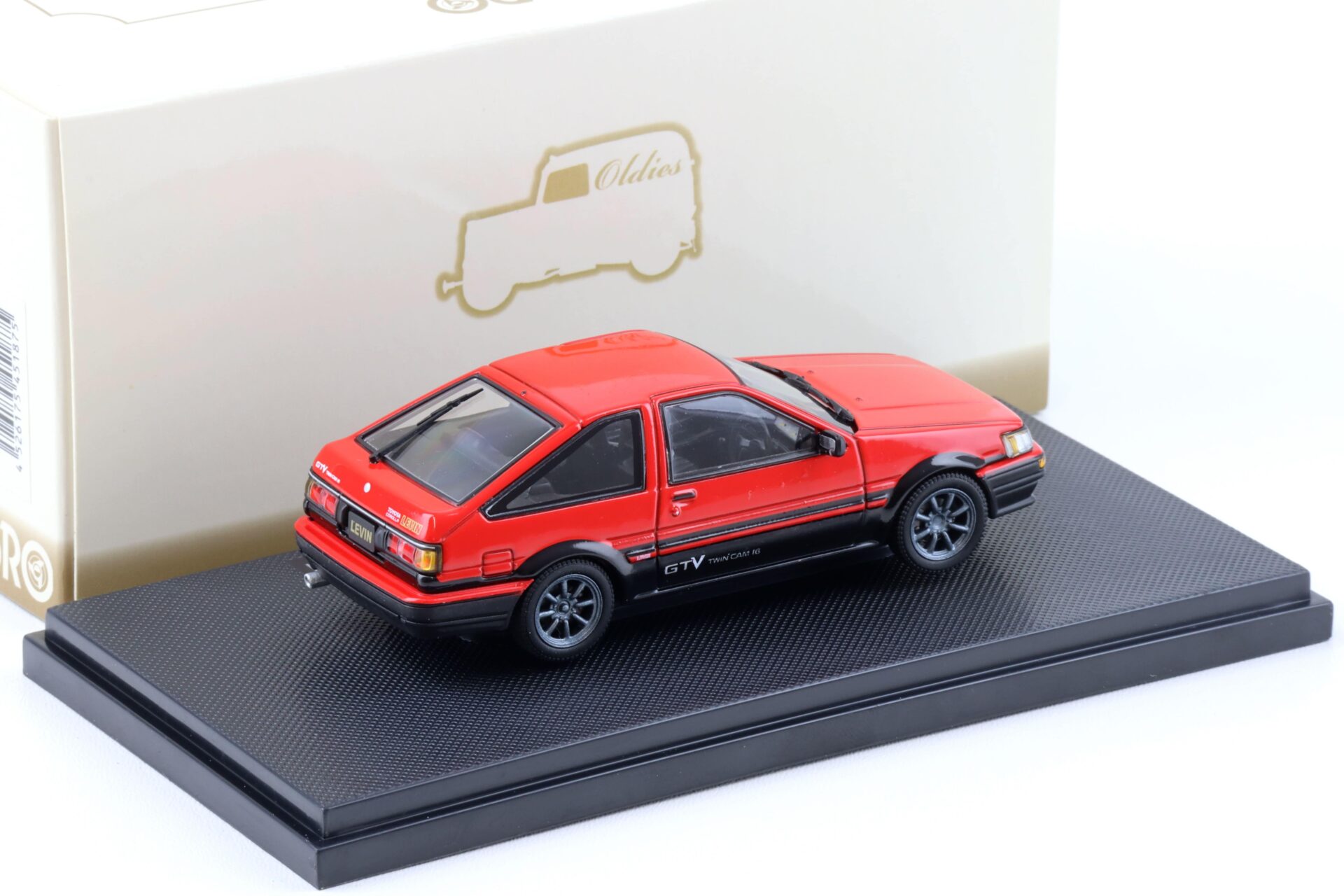 1:43 Ebbro Toyota Corolla Levin 1600 GTV with alloy wheel red/black