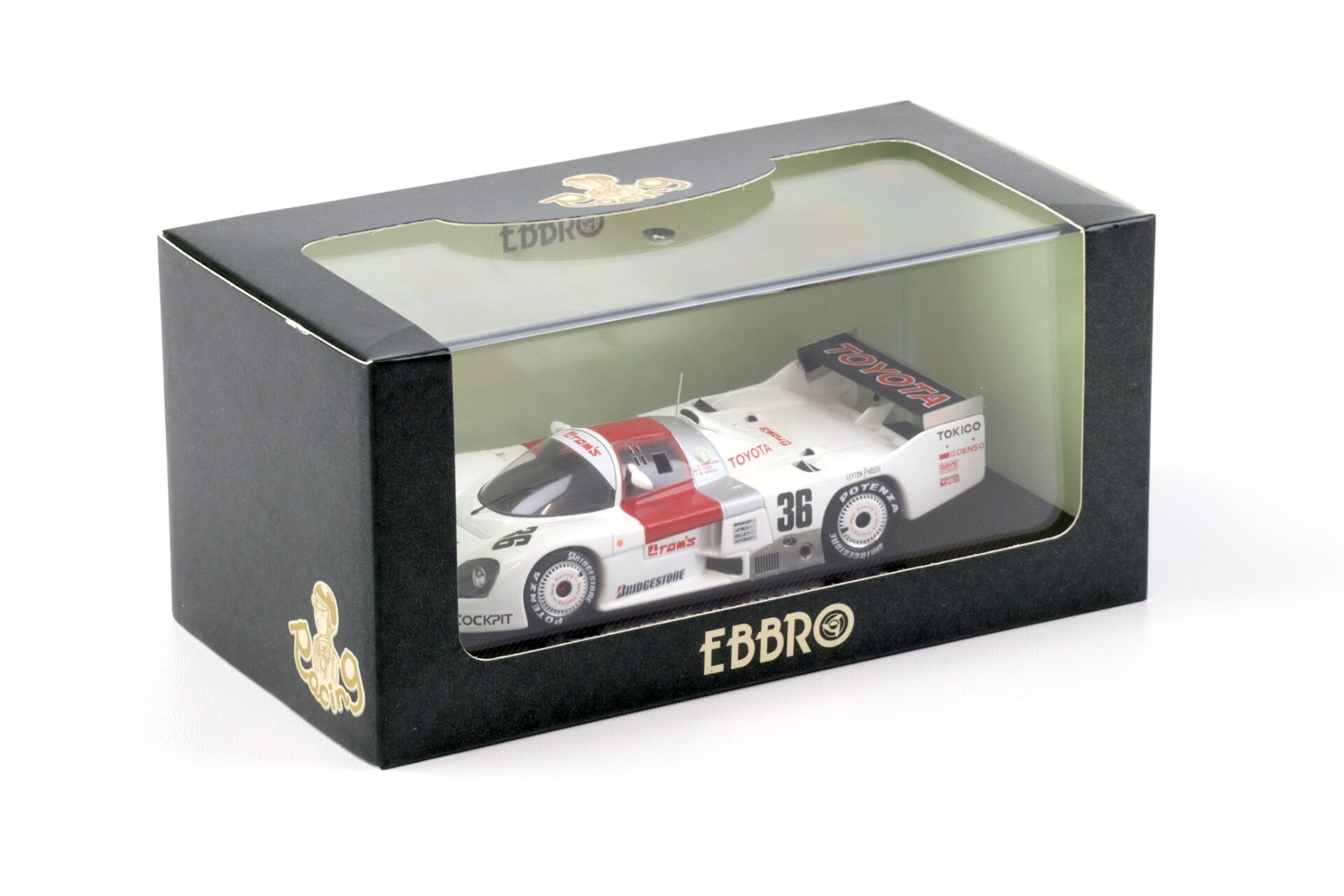 1:43 Ebbro Toyota TOMÂ´S 86C WEC Japan 1986 Fuji Nakajima/Lees/Sekiya #36
