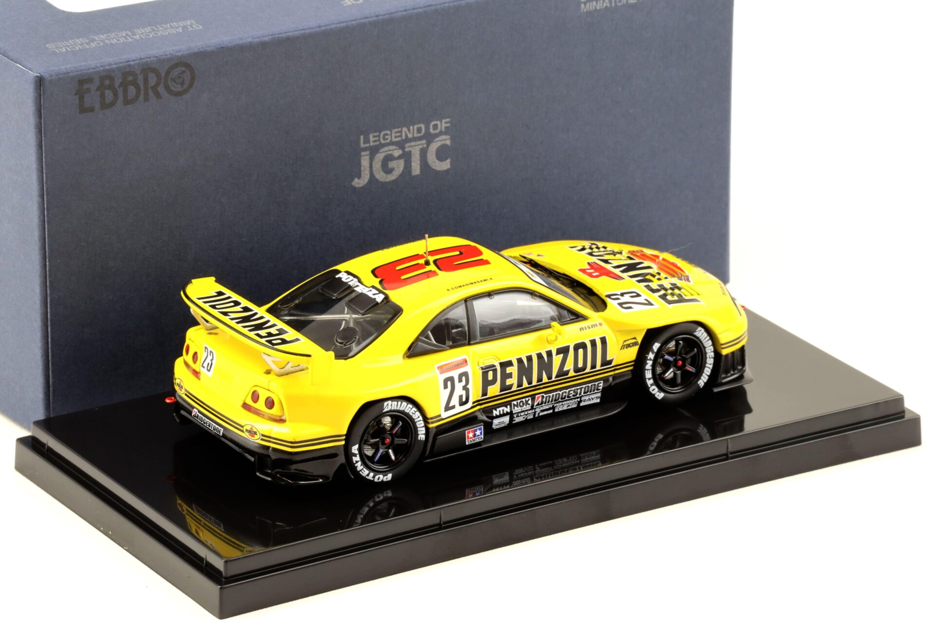 1:43 Ebbro Nissan GT-R R33 PENNZOIL NISMO GT-R #23 JGTC 1998 yellow