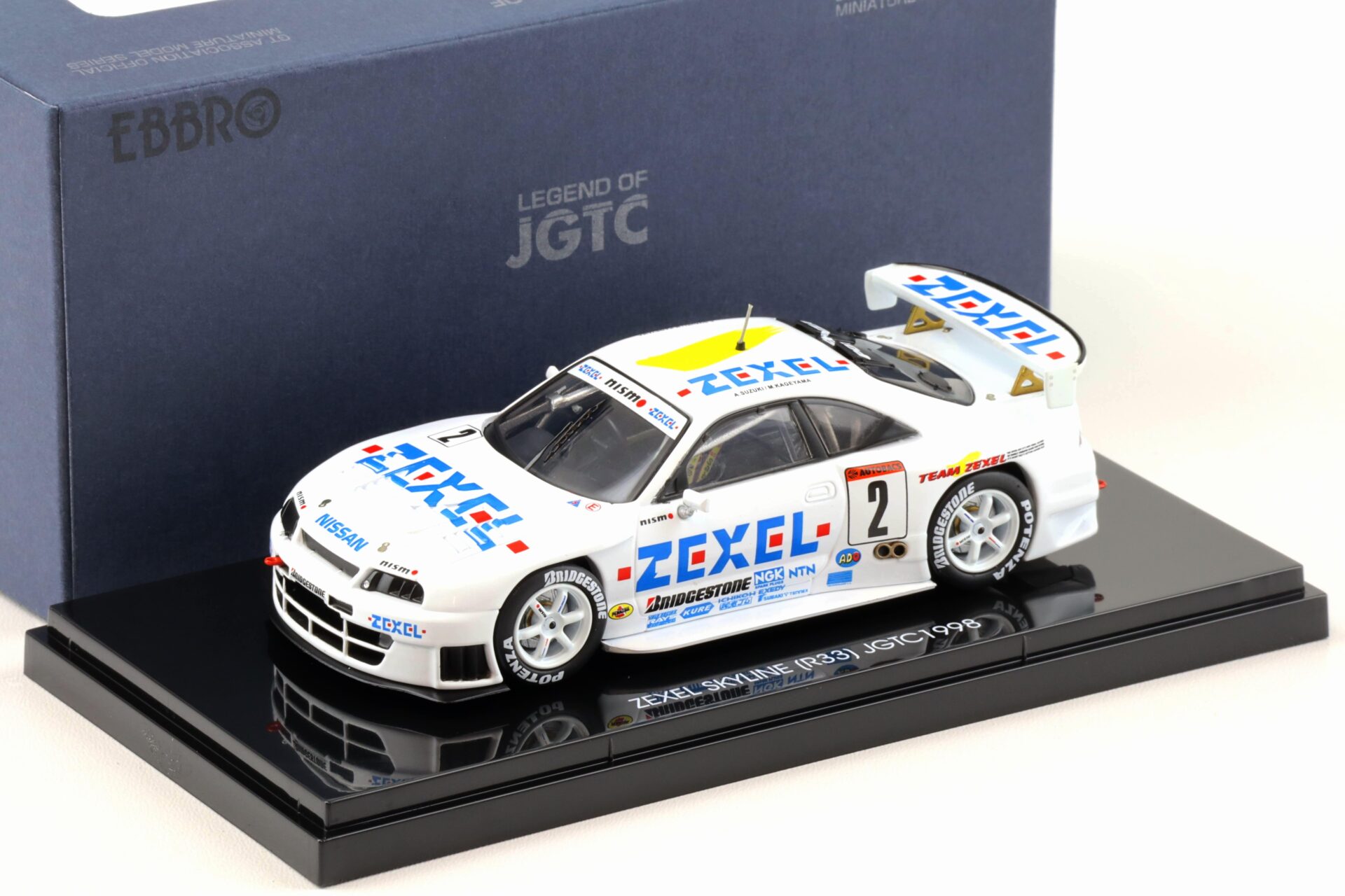 1:43 Ebbro Nissan Skyline R33 ZEXEL Skyline #2 JGTC 1998 LDF Suzuki/ Kageyama