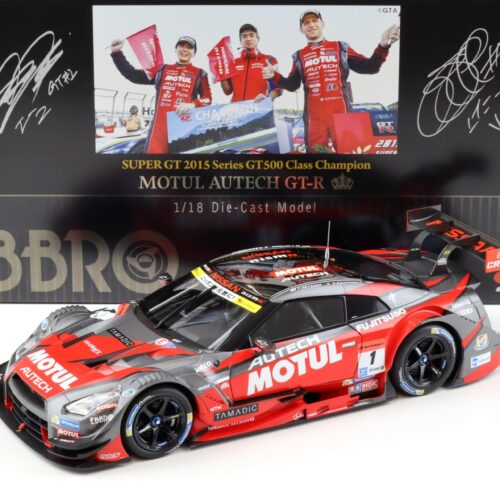 1:18 Ebbro Nissan GT-R Super GT500 2015 Champion Car MOTUL AUTECH #1