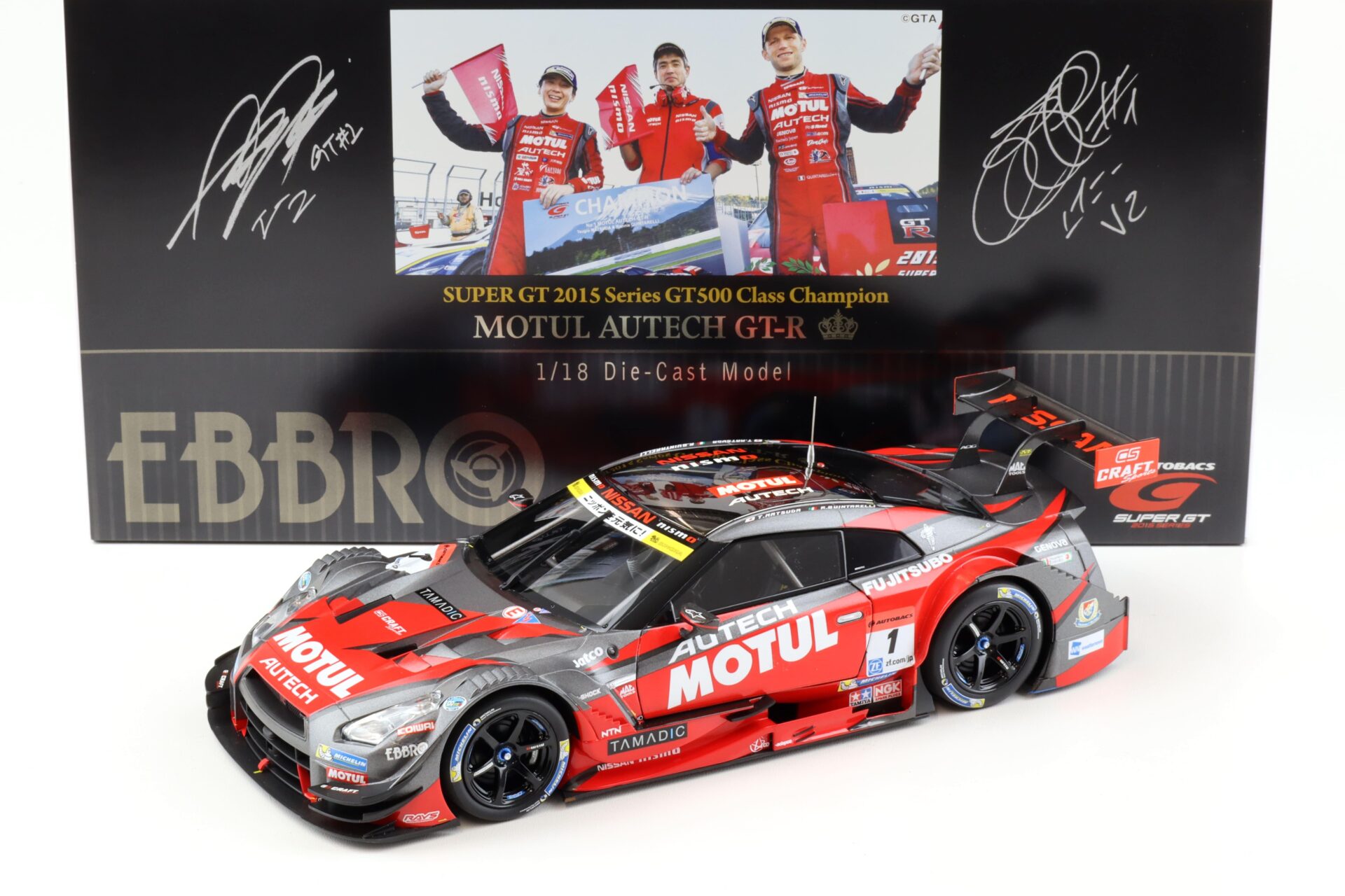 ID 93984 orig.jpg 1:18 Ebbro Nissan GT-R Super GT500 2015 Champion Car MOTUL AUTECH #1