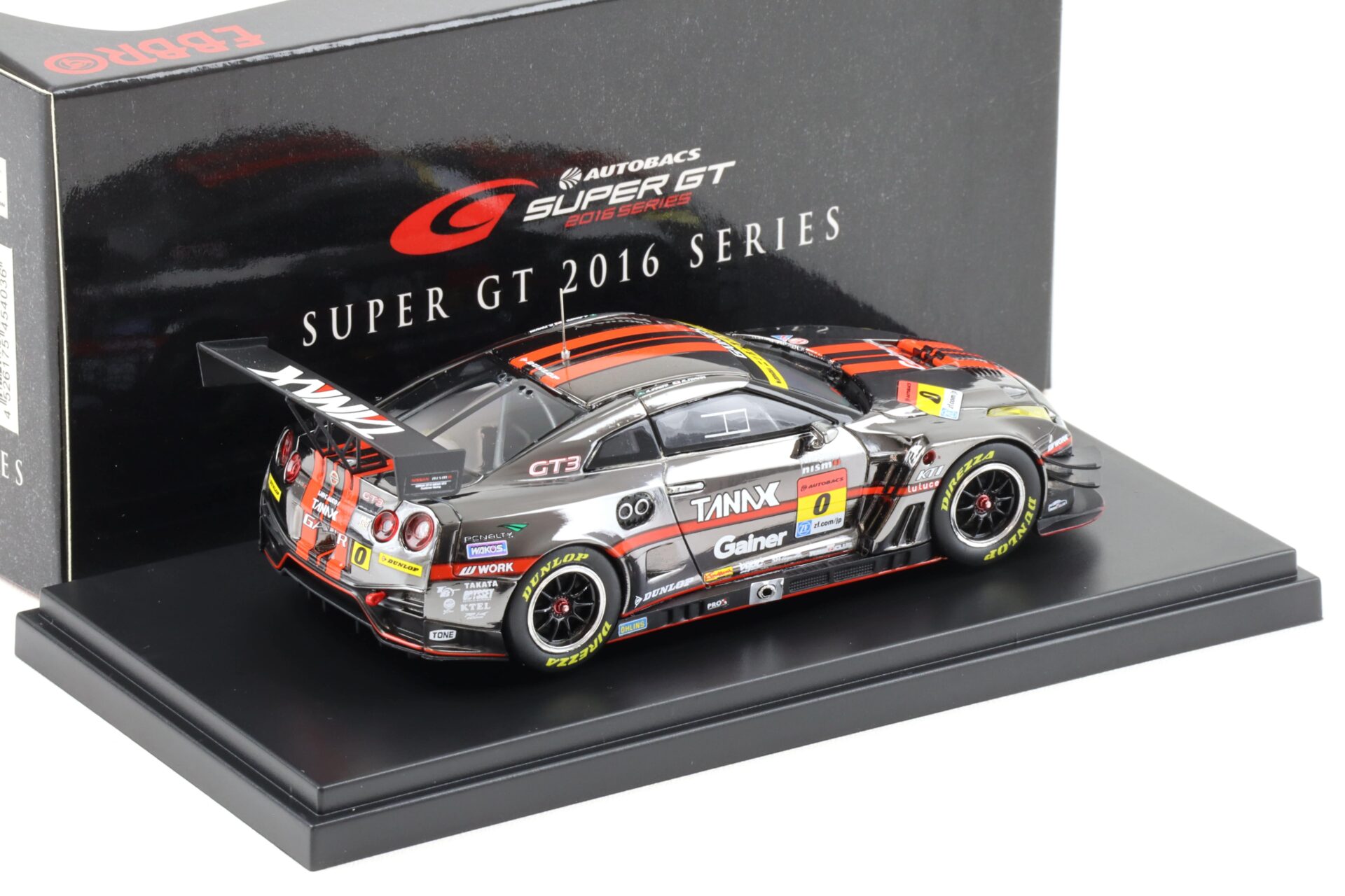 1:43 Ebbro Nissan GT-R Super GT300 GAINER TANAX #0 Couto/ Tomita 2016