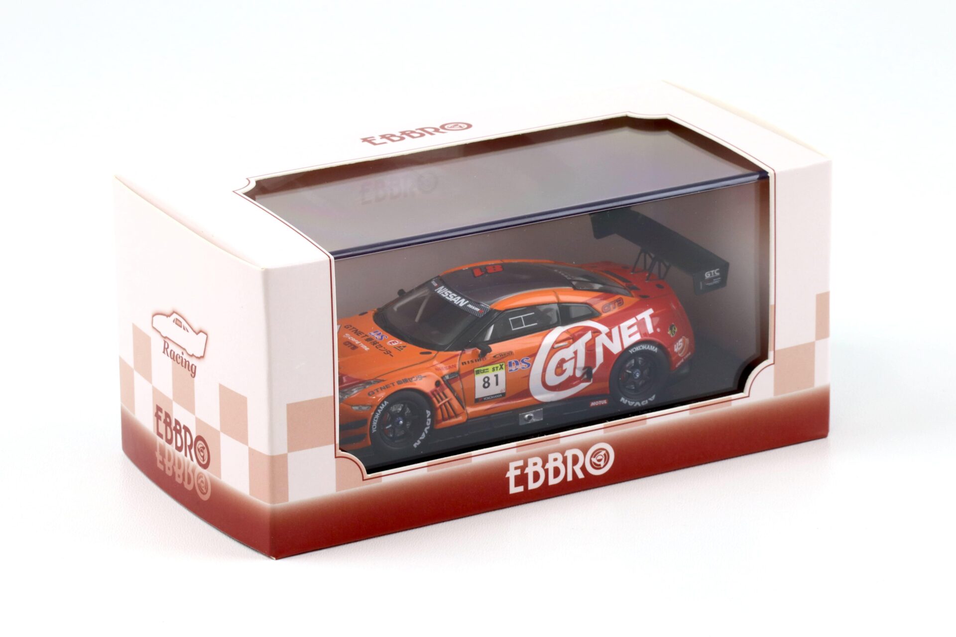 1:43 Ebbro Nissan GT-R SUPER TAIKYU 2014 #81 GTNET ADVAN orange