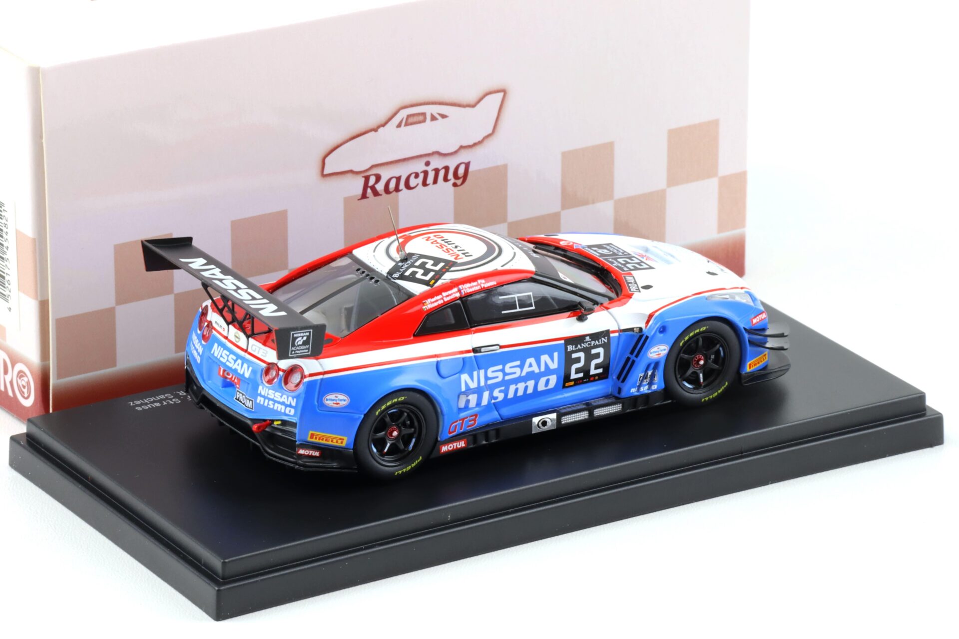 1:43 Ebbro Nissan GT-R NISMO GT3 Blancpain Endurance Series 2015 #22 Pla/ Strauss