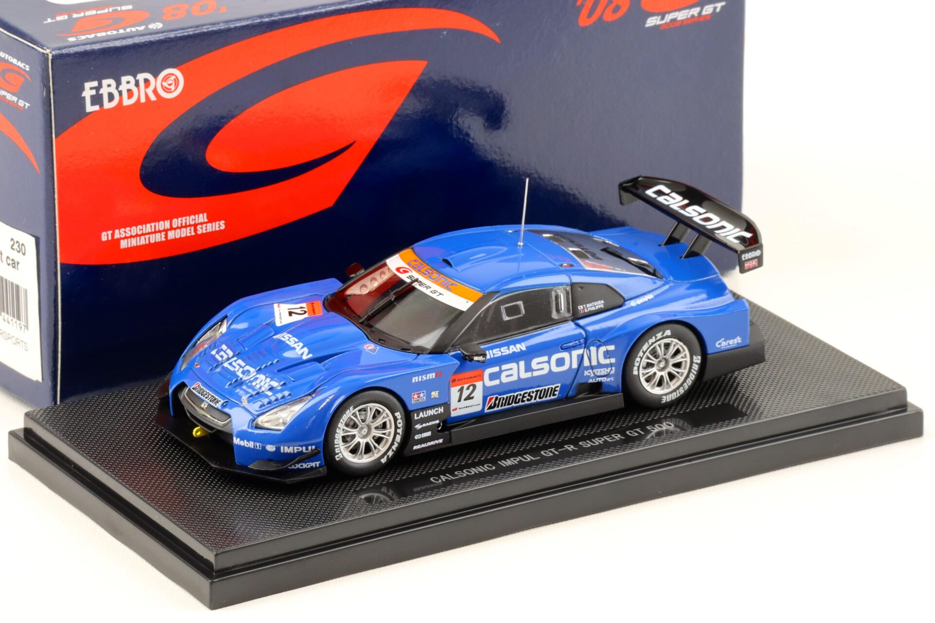 ID 94132 orig.jpg 1:43 Ebbro Nissan GT-R Super GT500 CALSONIC IMPUL 2008 #12 Matsuda/ Phillipe