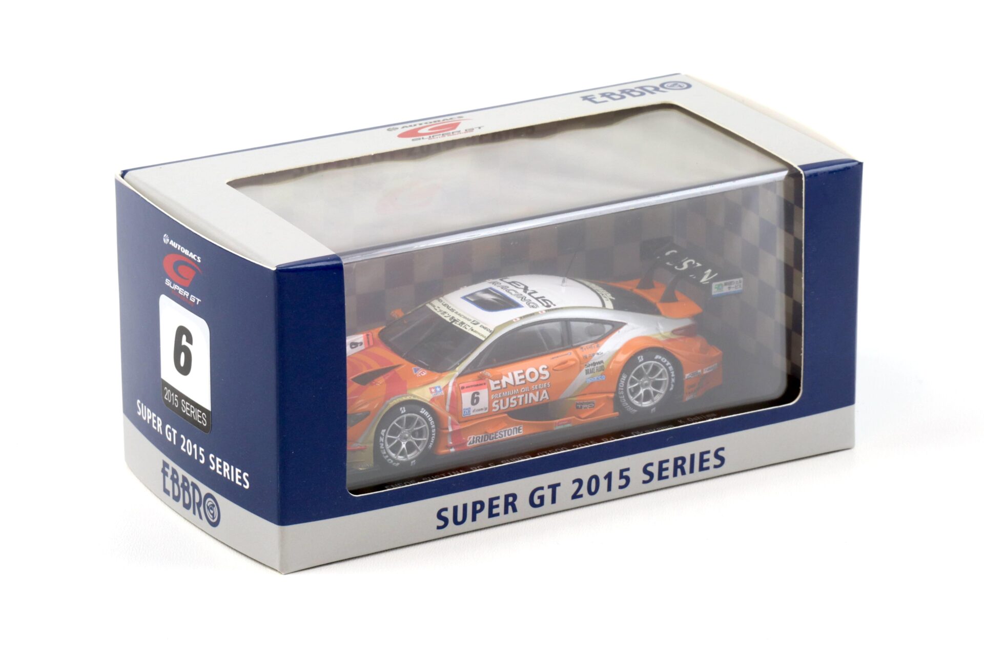 1:43 Ebbro Lexus RC F Super GT500 Rd.1 Okayama 2015 ENEOS SUSTINA #6 Oshima