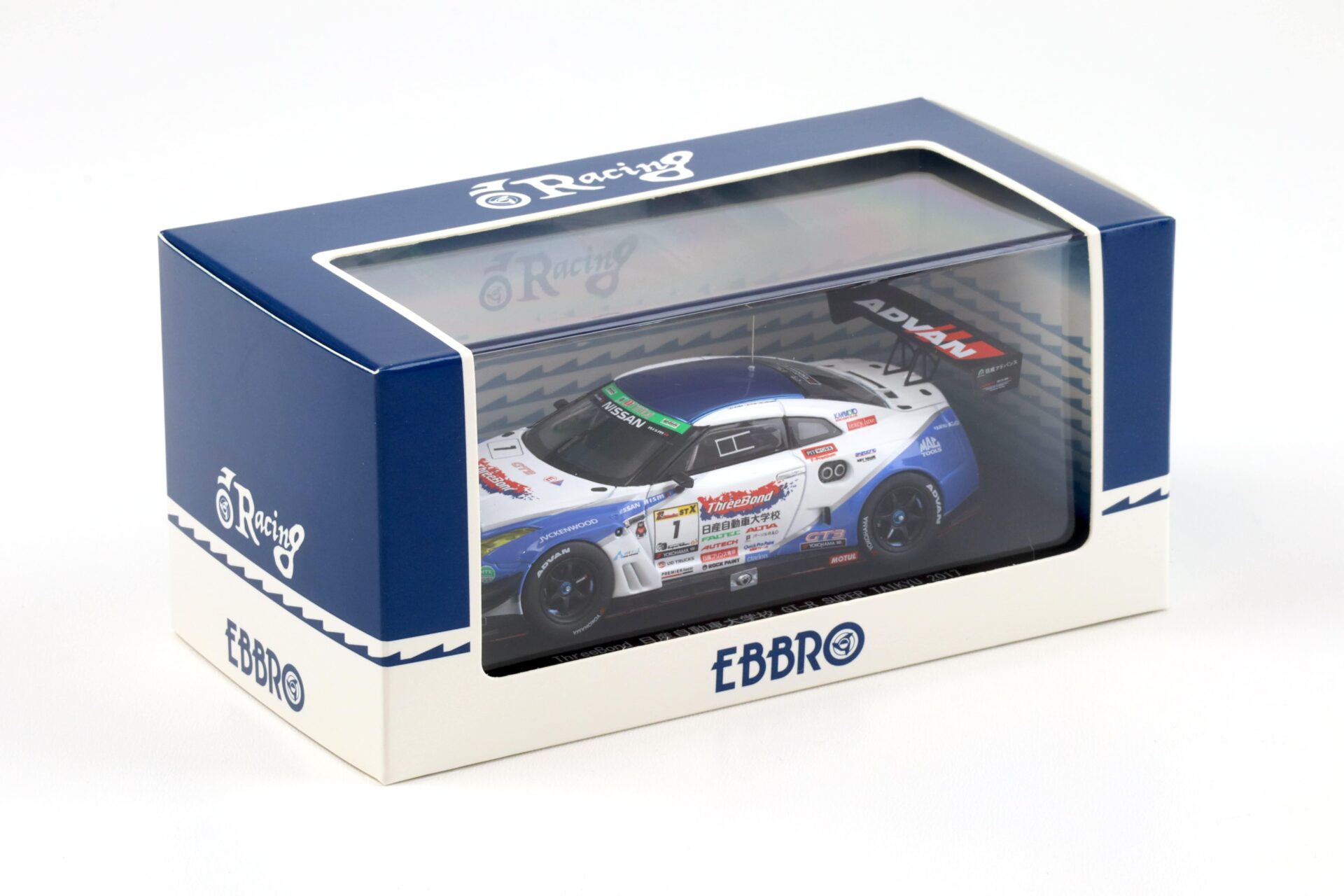 1:43 Ebbro Nissan GT-R R35 Super Taikyu 2017 #1 ThreeBond Uchida