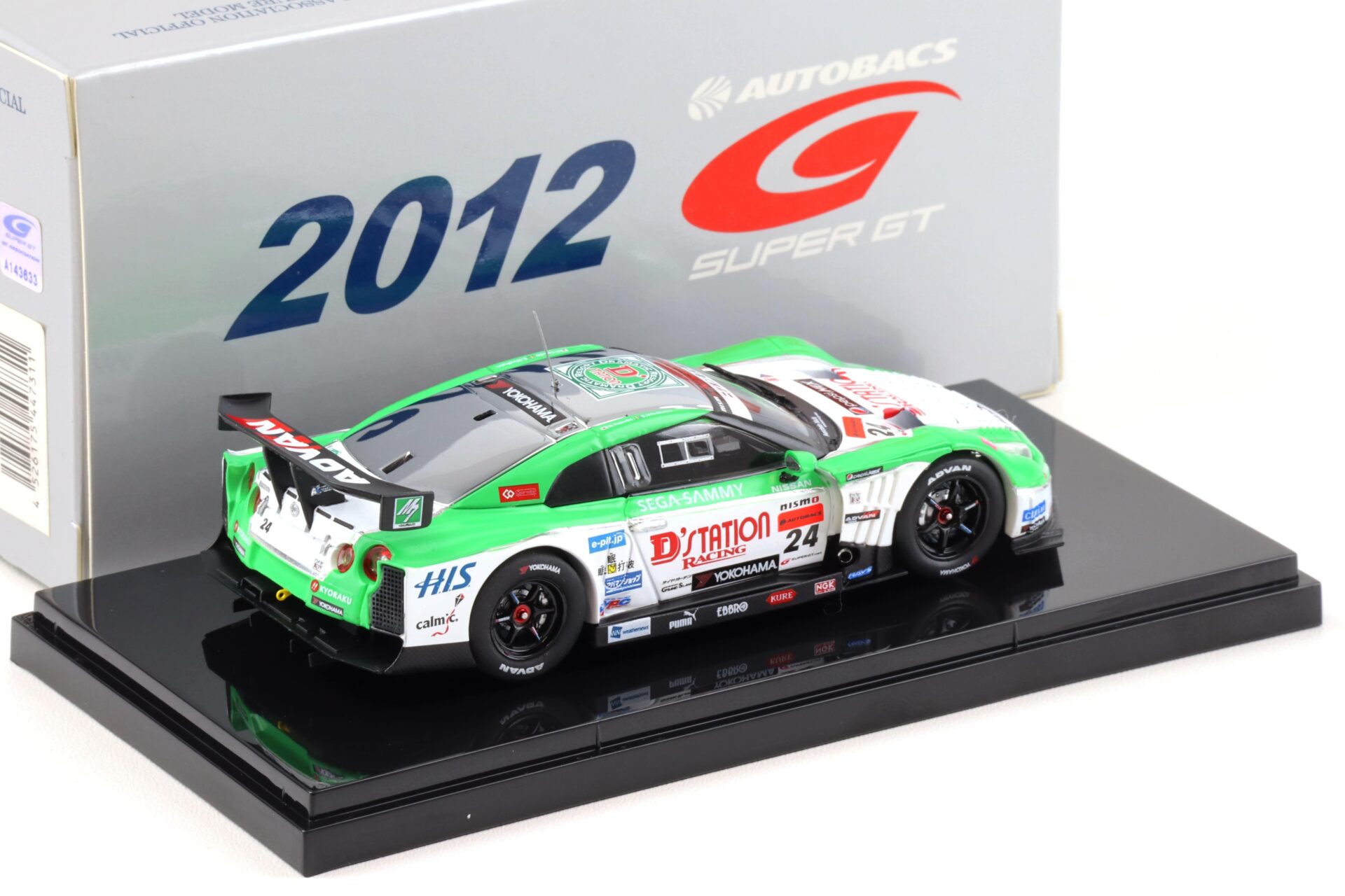 1:43 Ebbro Nissan GT-R Super GT500 DÂ´Station ADVAN GT-R 2012 #24 Yasuda/ Wirdheim