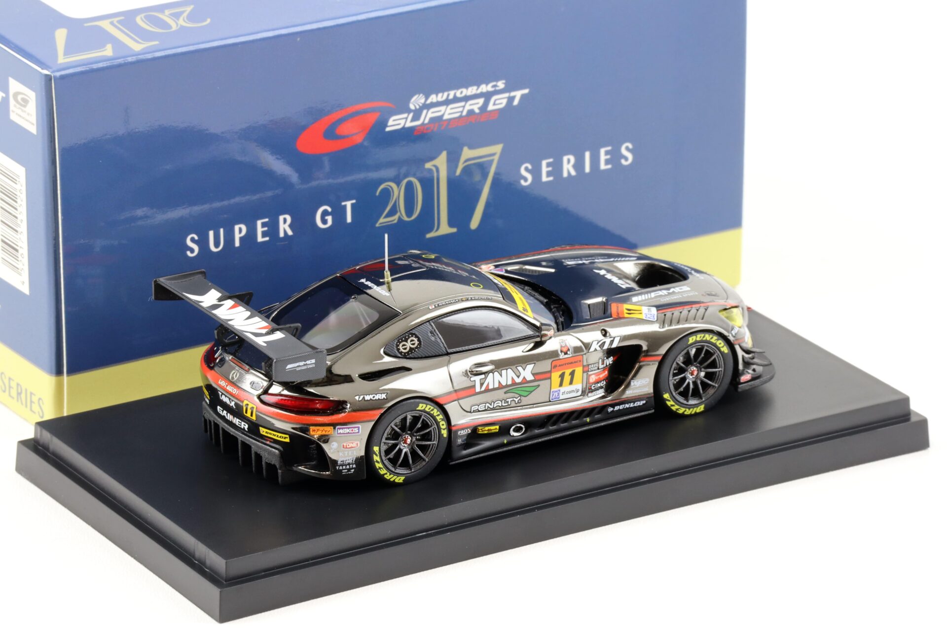 1:43 Ebbro Mercedes AMG GT3 Super GT300 GAINER TANAX AMG 2017 #11 Hiranaka