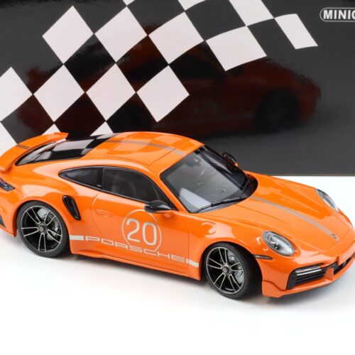 1:18 Minichamps Porsche 911 (992) Turbo S Coupe Sport Design orange 2021