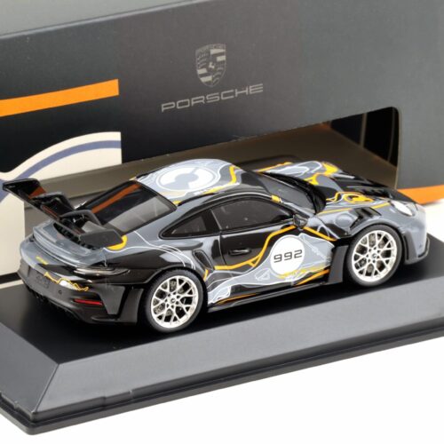 1:43 Spark Porsche 911 992 GT3 RS Weissach Test Track black/grey/orange WAP DEALER