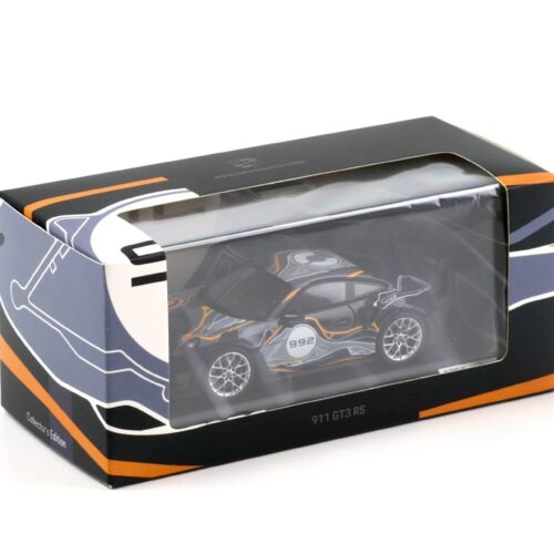1:43 Spark Porsche 911 992 GT3 RS Weissach Test Track black/grey/orange WAP DEALER