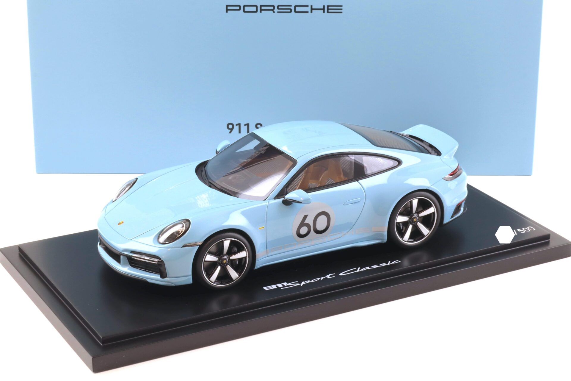 1:18 Spark Porsche 911 (992) Sport Classic Coupe Meissen blue 2022 WAP DEALER