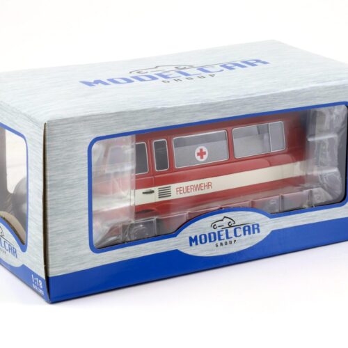 1:18 MCG Barkas B1000 Kleinbus Feuerwehr Ambulanz DDR 1965 white/ red