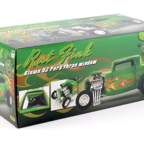 1:18 ACME 1932 Blown Ford Three Window Hot Rod RAT FINK green