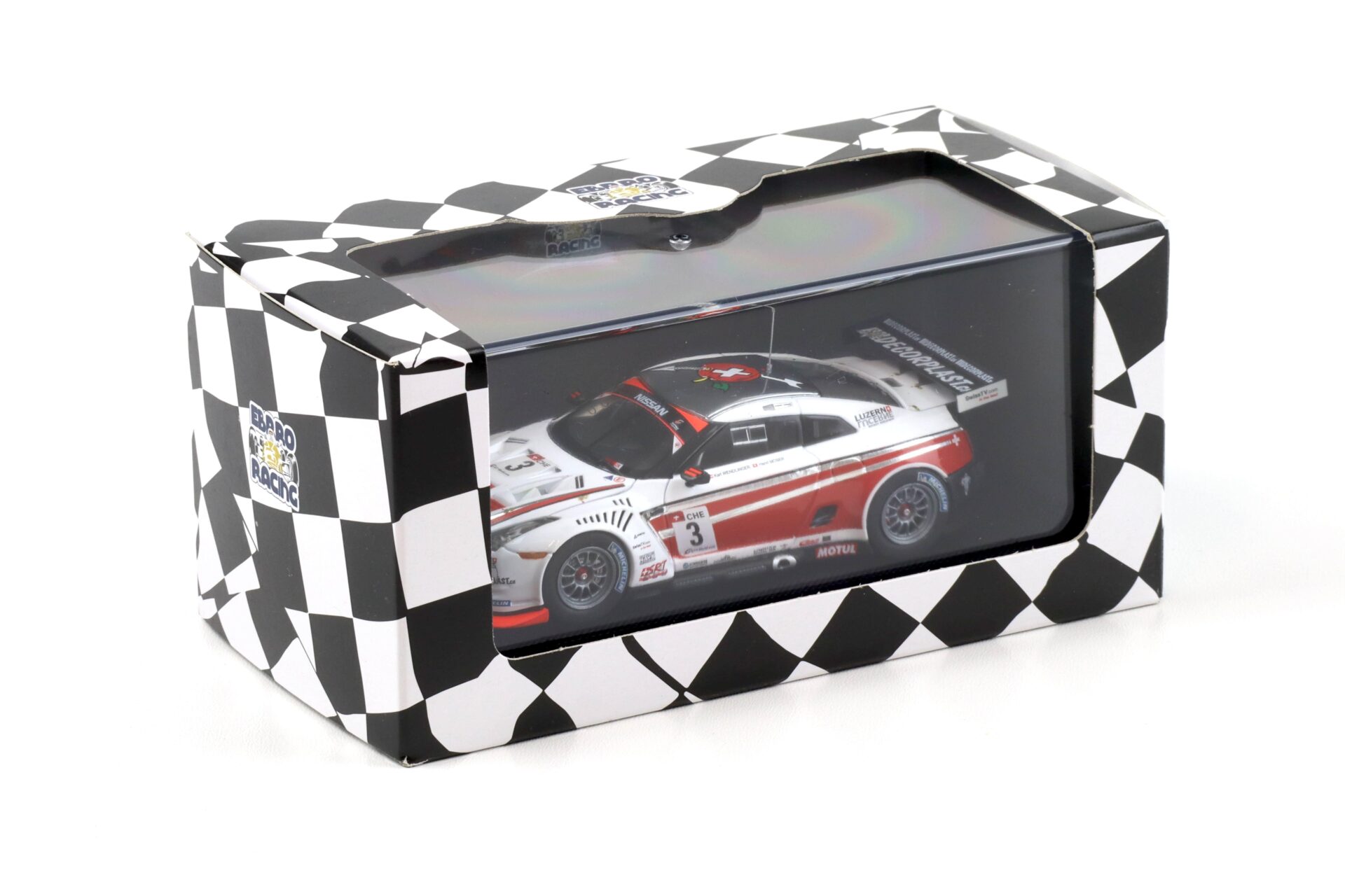 1:43 Ebbro Nissan GT-R GT1 R35 Swiss Racing Team 2010 #3 Wendlinger/ Moser