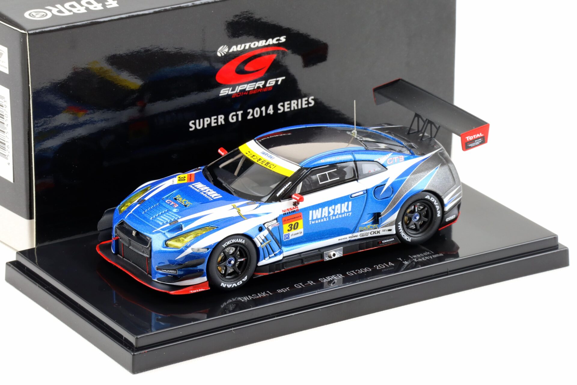 1:43 Ebbro Nissan GT-R R35 Super GT300 IWASAKI apr GT-R 2014 #30 Iwasaki/ Kageyama