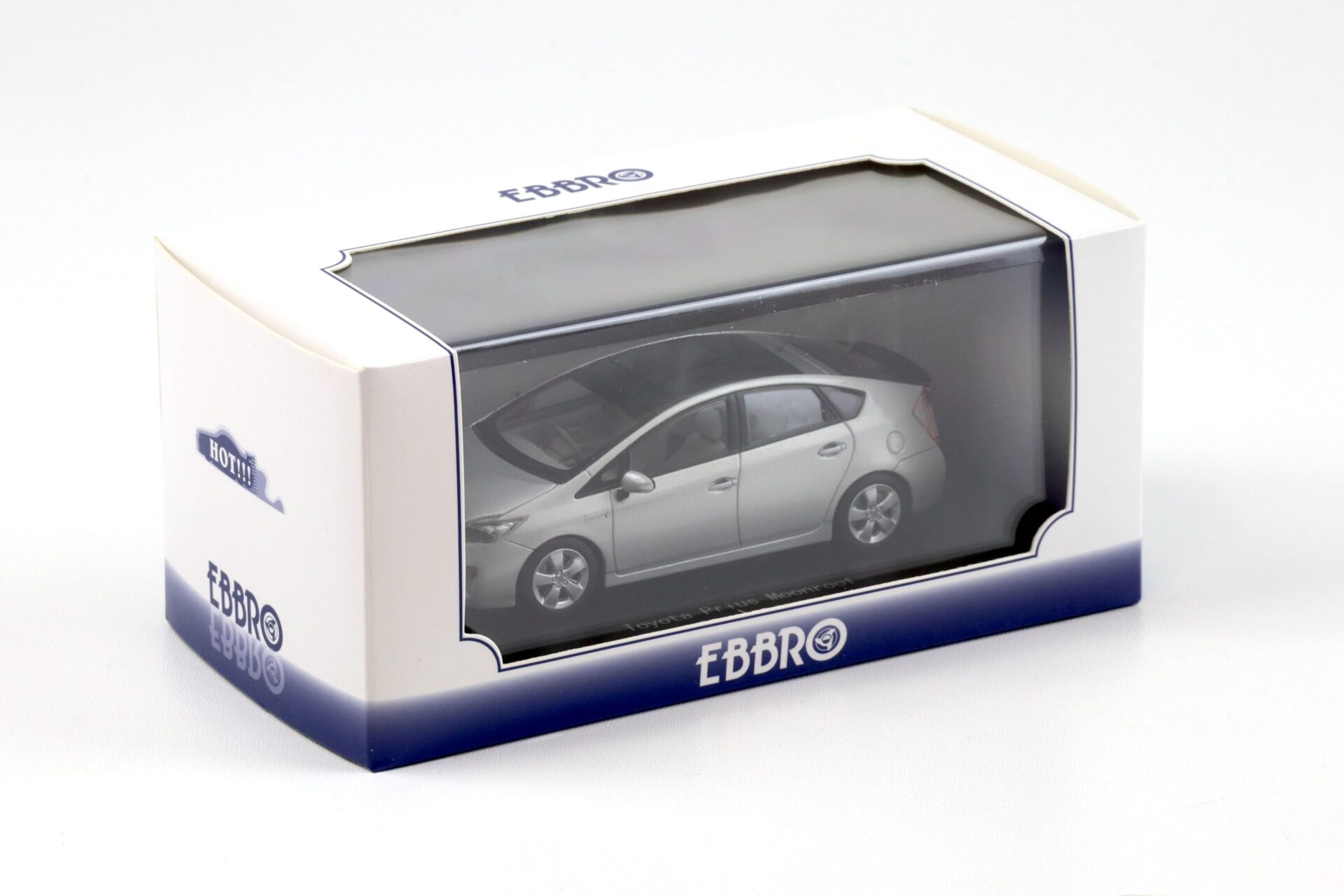 1:43 Ebbro Toyota Prius Moonroof silver metallic 2012