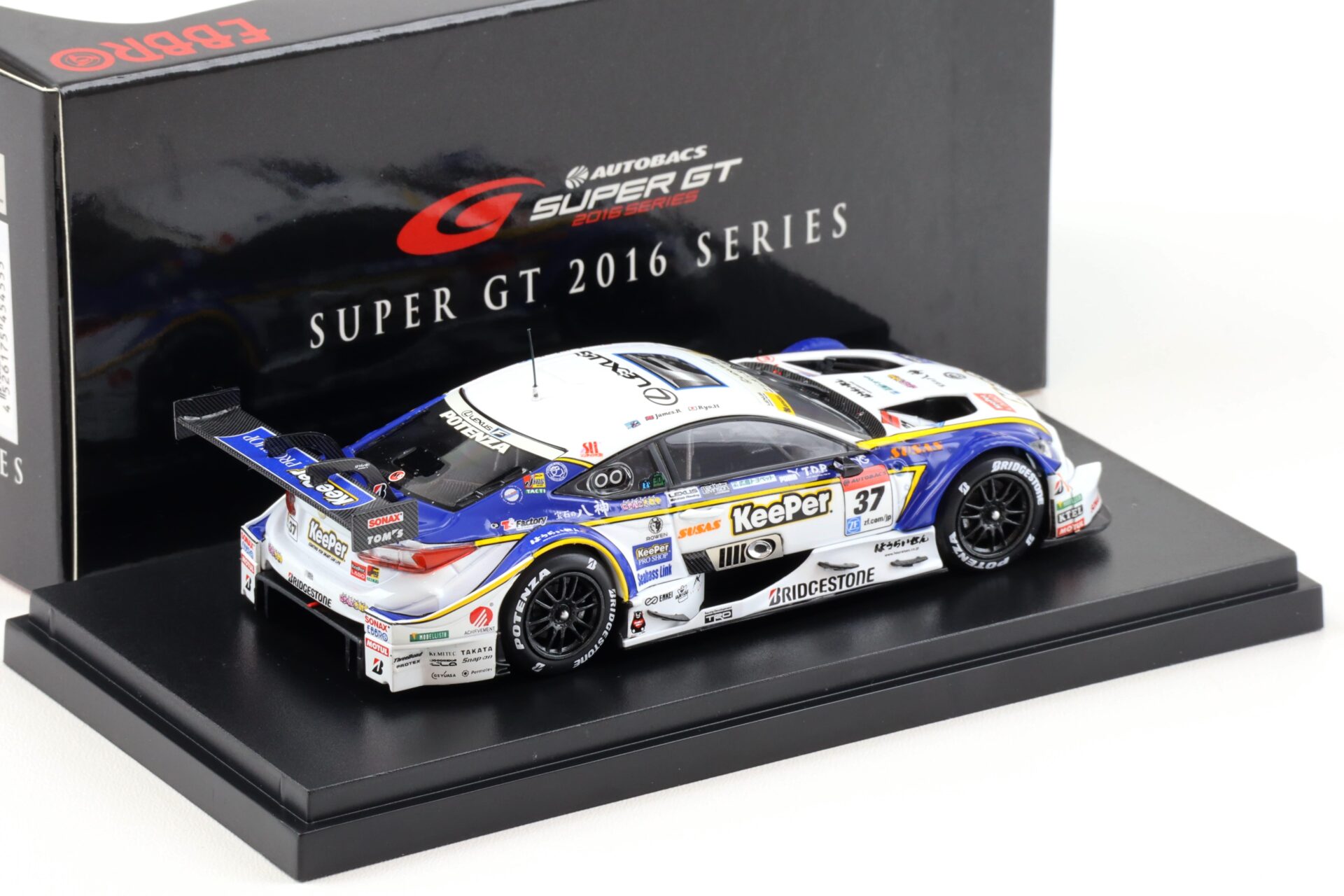 1:43 Ebbro Lexus RC F Super GT500 KeeOer TOM´s RC F 2016 #37 Rd.2 Fuji