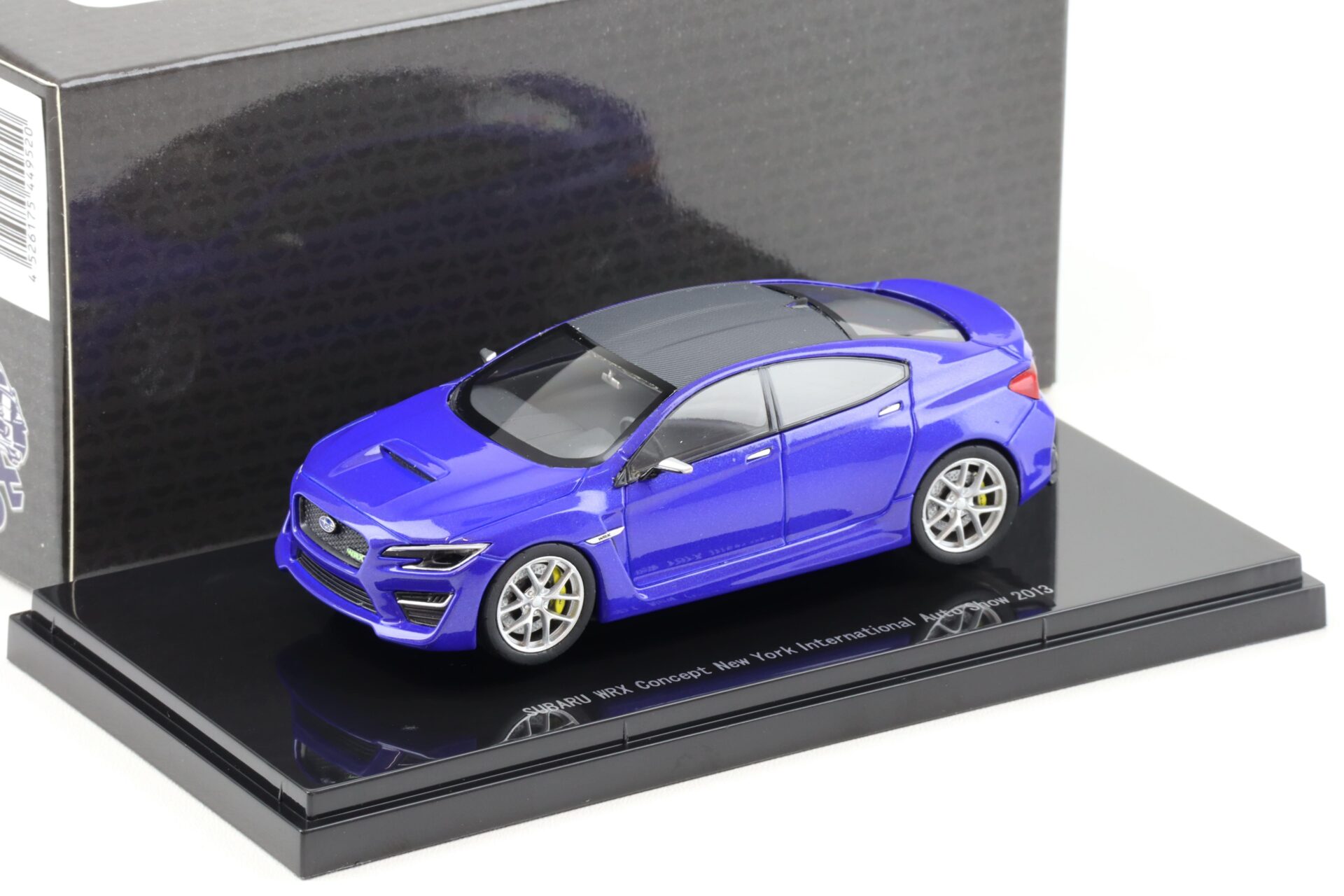 1:43 Ebbro Subaru WRX Concept 2013 New York Auto Show blue metallic
