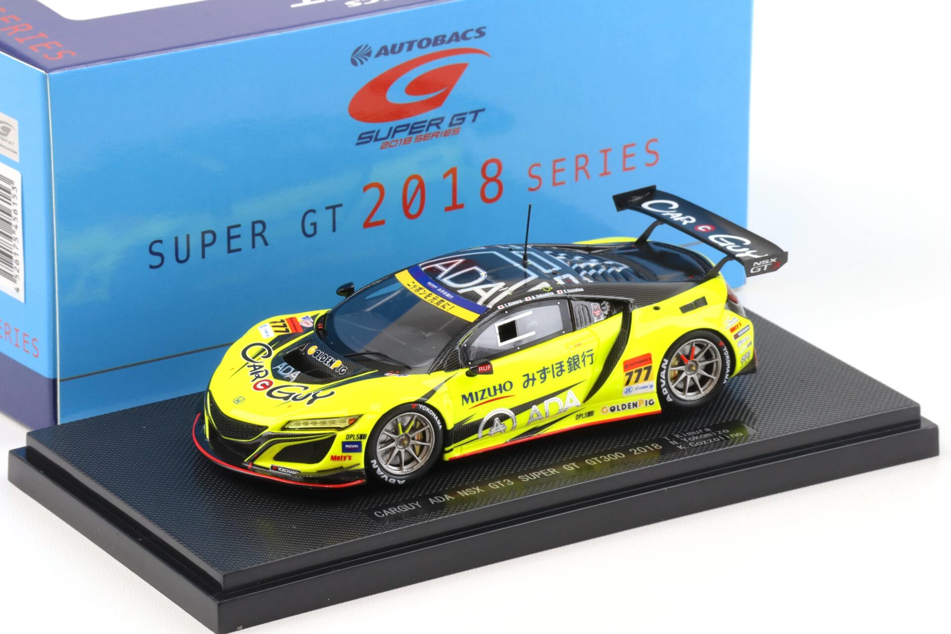 1:43 Ebbro Honda NSX GT3 Super GT300 CARGUY ADA NSX GT3 2018 #777 Kimura/ Yokomizo