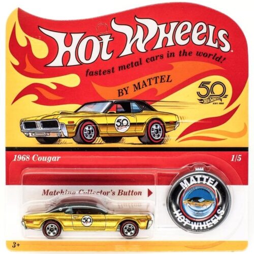 1:64 Hot Wheels 2018 Redline 50th Anniversary 1968 Mercury Cougar yellow