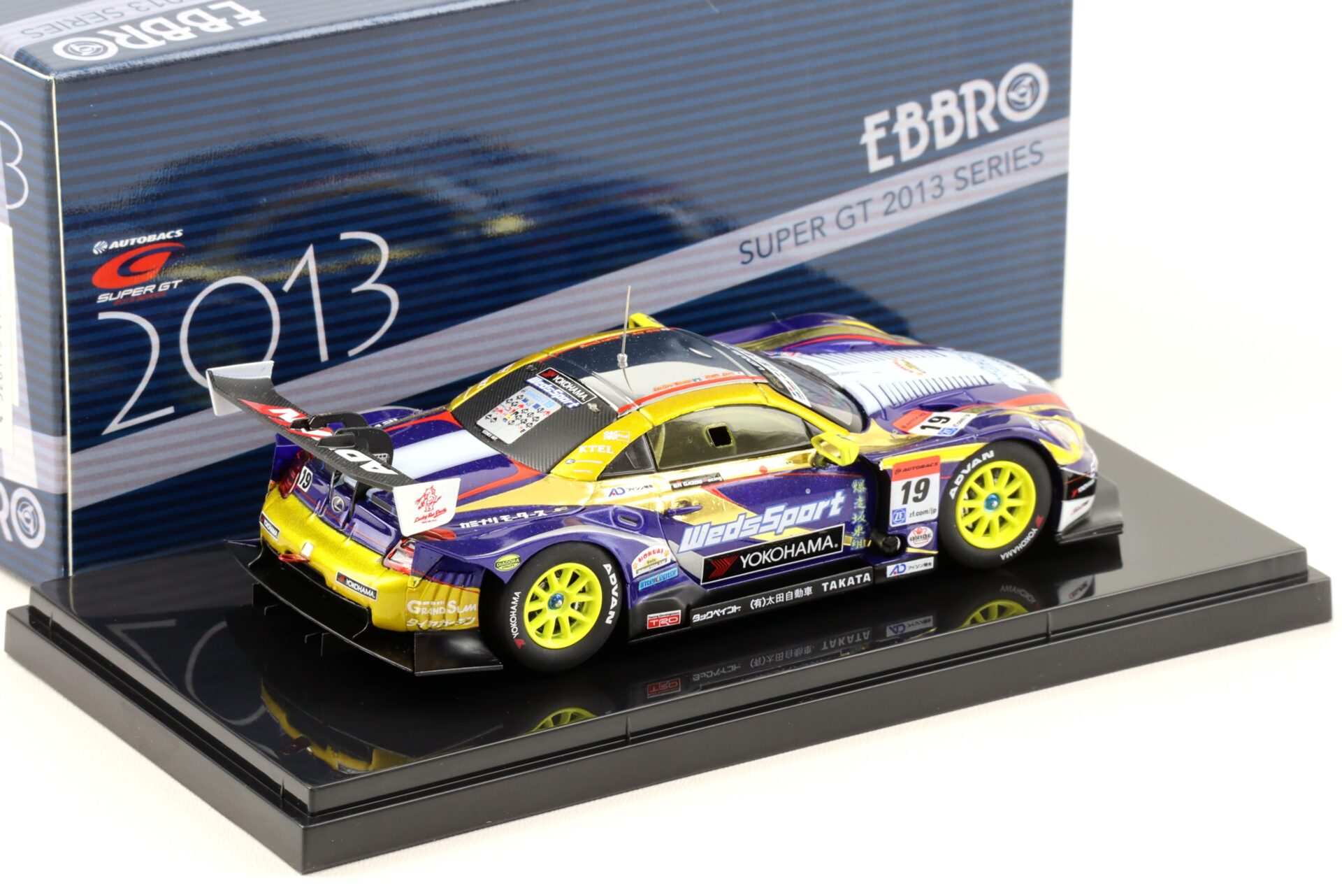 1:43 Ebbro Lexus SC430 Super GT300 WedsSport ADVAN 2013 #19 Ara/ Couto