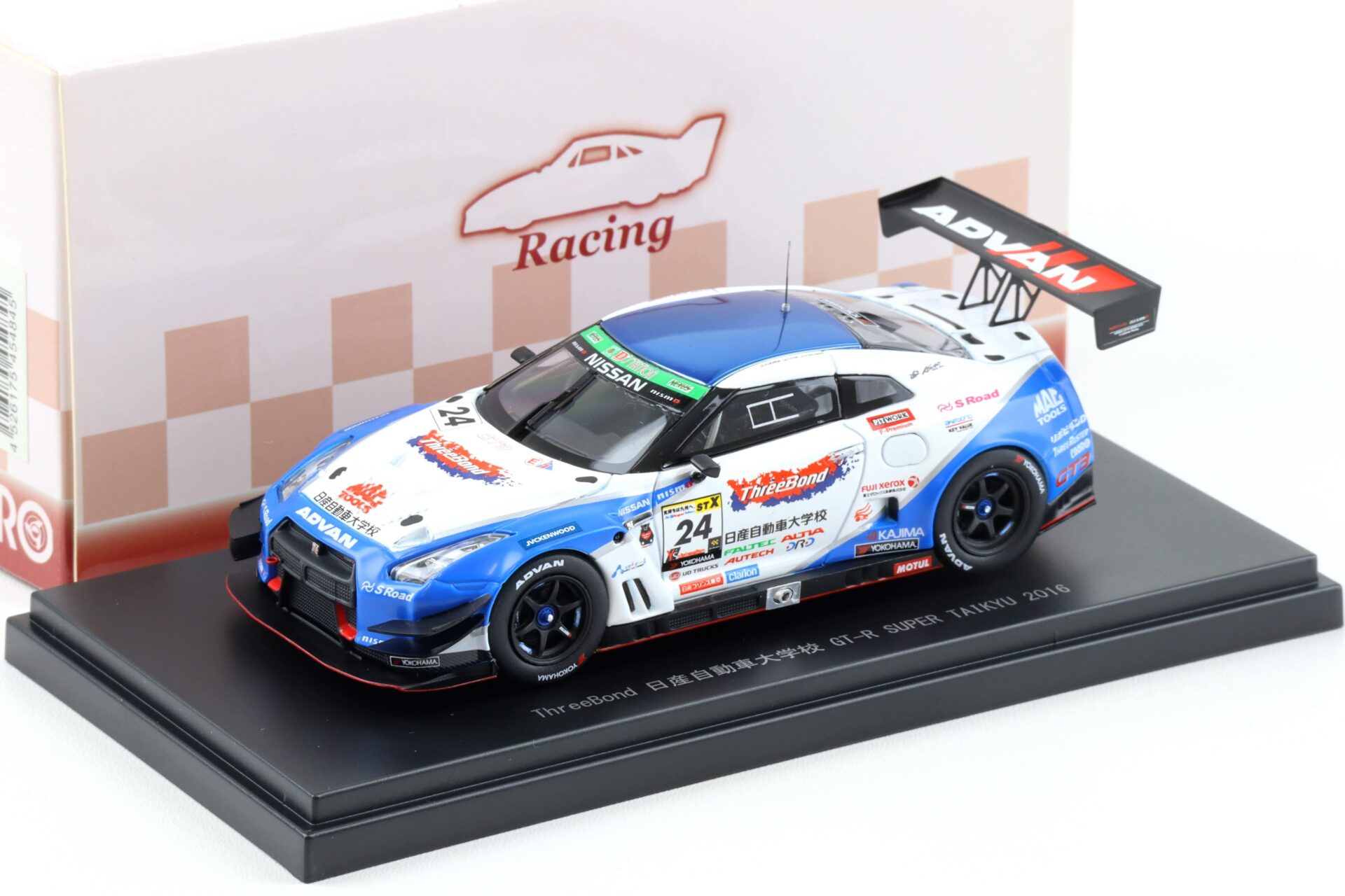 1:43 Ebbro Nissan GT-R R35 Super Taikyu 2016 ThreeBond #24 Uchida