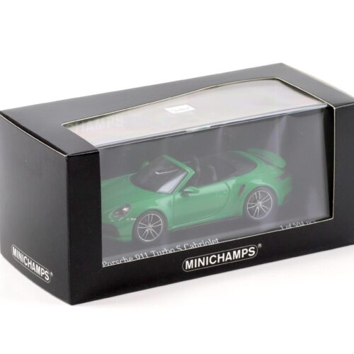 1:43 Minichamps Porsche 911 992 Turbo S Cabriolet 2020 Python green