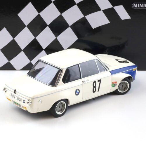 1:18 Minichamps BMW 2002 tiK Hubert Hahne GP Grand Prix Brno 1969 #87 white - Image 3