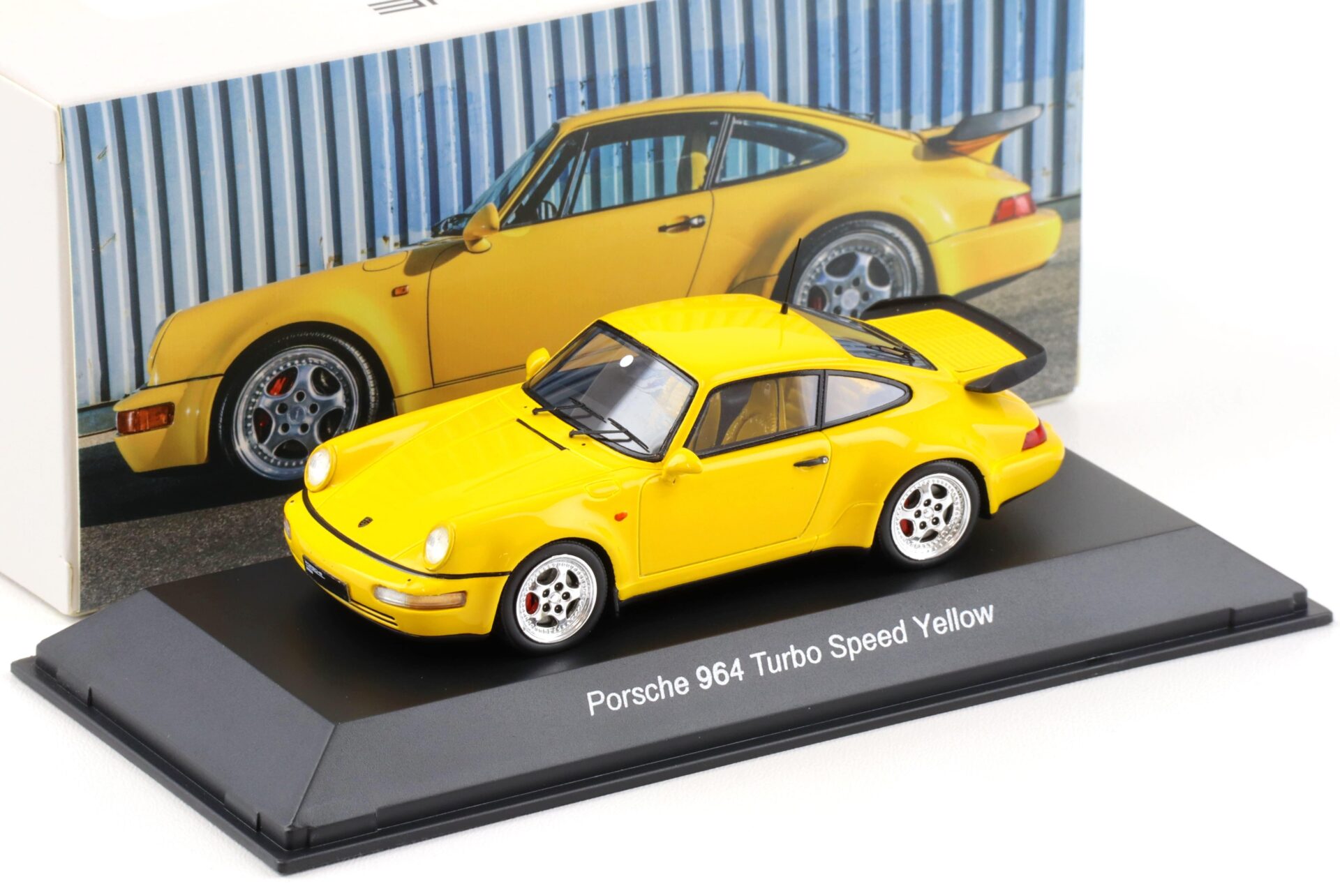 1:43 Spark Porsche 911 964 Turbo Coupe Speed yellow MAP Porsche Museum