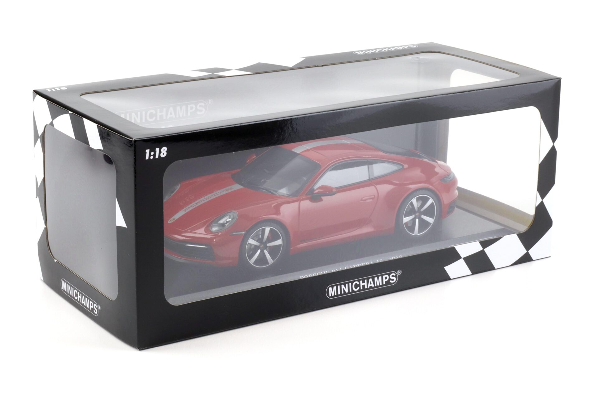 1:18 Minichamps Porsche 911 (992) Carrera 4S Coupe 2019 Karmin red