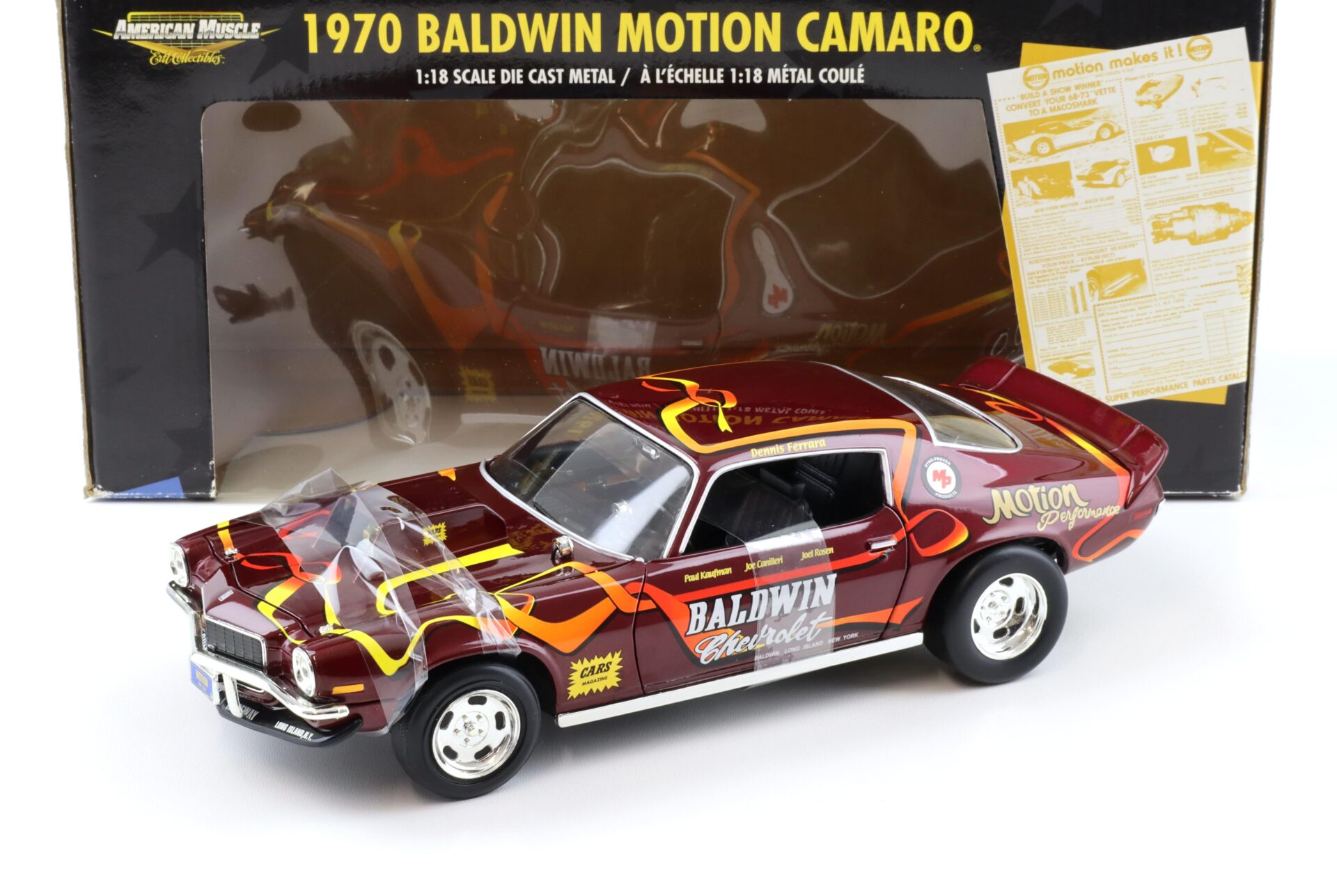 ID 95368 orig.jpg 1:18 ERTL 1970 Chevrolet Baldwin Motion Camaro dark red 33379