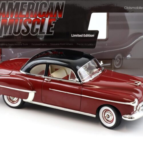 1:18 Auto World 1950 Oldsmobile Rocket 88 Holiday Coupe dark red/ black
