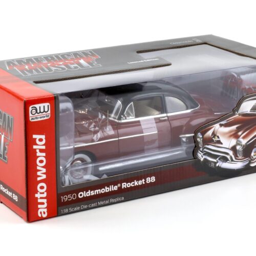 1:18 Auto World 1950 Oldsmobile Rocket 88 Holiday Coupe dark red/ black