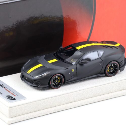 1:43 BBR Ferrari 812 Competizione 2021 matt black/ yellow stripe - Limited 48 pcs.
