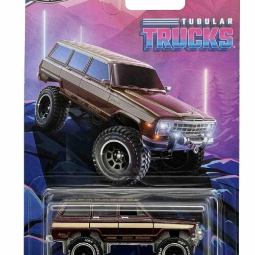 1:64 Hot Wheels 2024 Tubular Trucks GDG44-977G 1988 Jeep Wagoneer brown