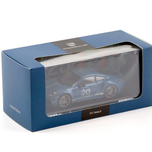 1:43 Minichamps Porsche 911 (992) Turbo S China 20th Anniversary Oslo blue WAP DEALER